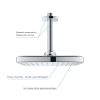 верхній душ Grohe Tempesta 250 Cube з кронштейном до стелі (26683000)