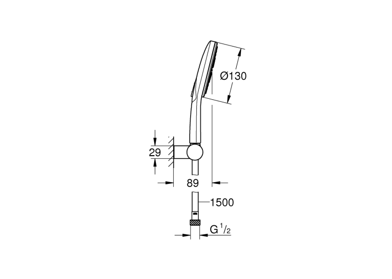 Душевой набор Grohe Rainshower Smartactive 130 3 режима струи (26580000)
