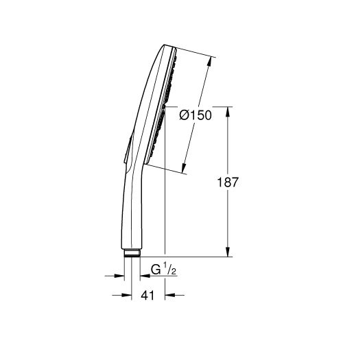 Ручной душ Grohe Vitalio SmartActive 150 3 режима струи (26597000)