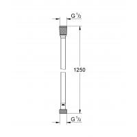 Душовий шланг Grohe Silverflex TwistStop 1250мм (28362001)