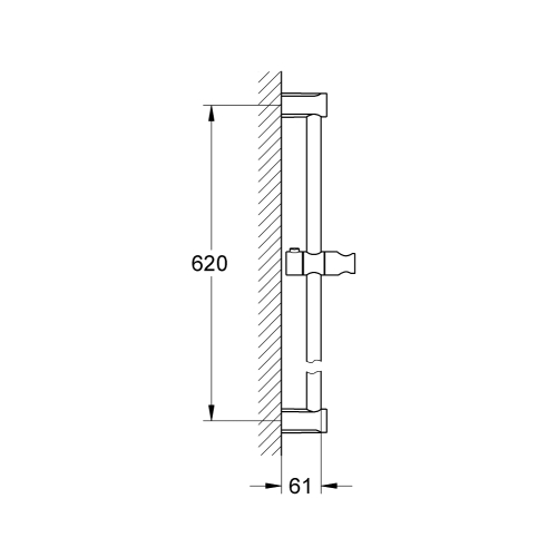 Душова штанга Grohe New Tempesta Cosmopolitan 600 мм (27521000)