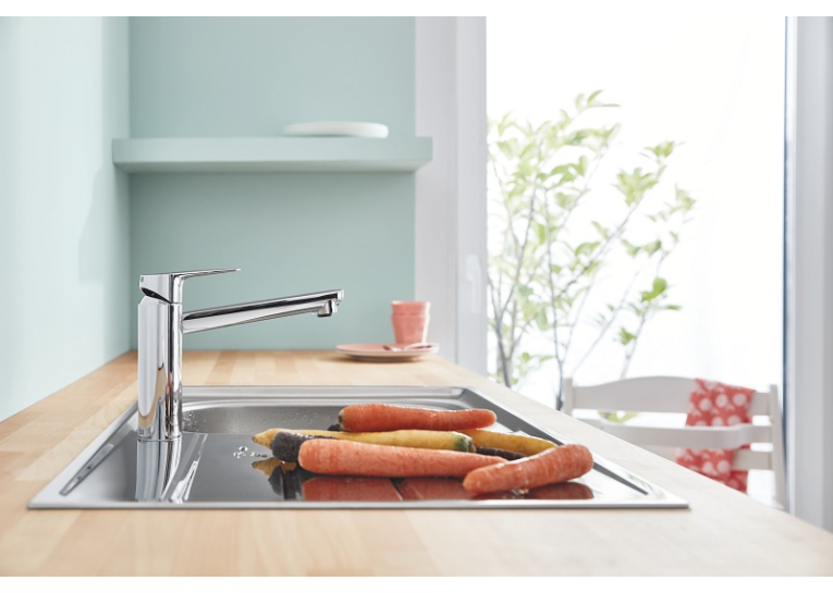 Одноважільний змішувач для мийки Grohe BauCurve (31715000)