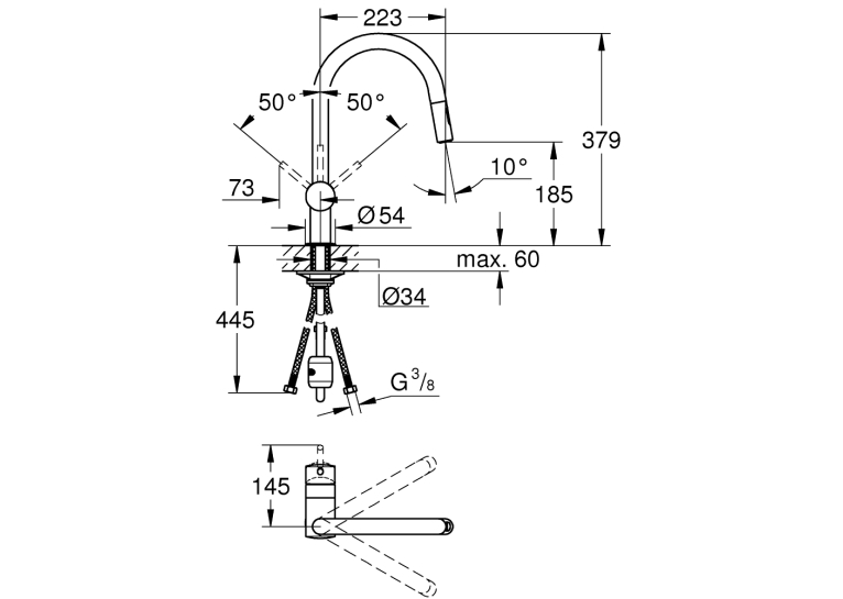 Одноважільний змішувач для мийки Grohe Minta (32321AL2)