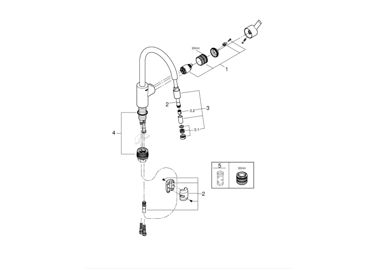 Змішувач одноважільний для мийки Grohe Feel (32671002)
