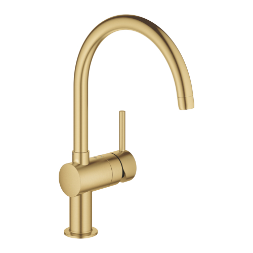 Одноважільний змішувач для миття Grohe Minta(32917GN0) Золото матове