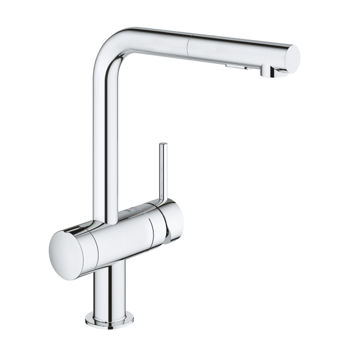 Одноважільний змішувач для мийки з вентилем Grohe Minta (31558000)