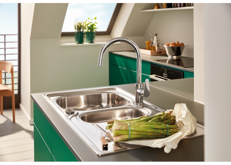 Одноважільний змішувач для мийки Grohe BauCurve (30547000)