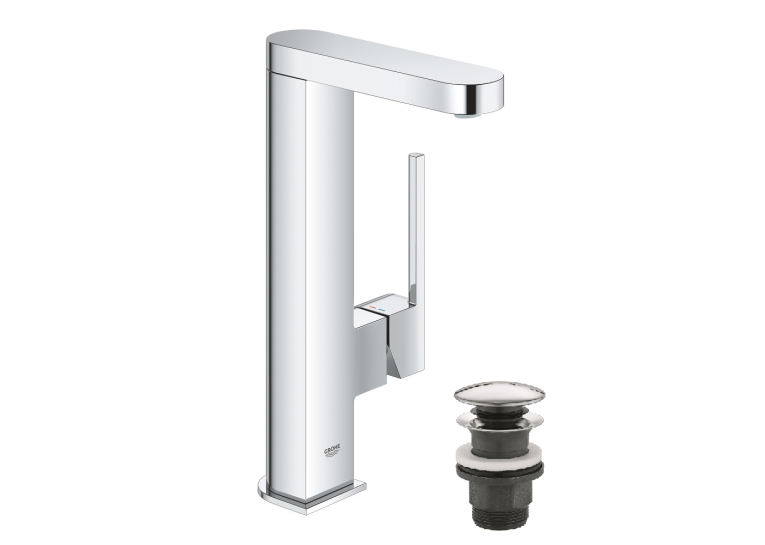 Одноважільний змішувач для раковини, Grohe Plus L-Size з нажимним донним клапаном (23873003)