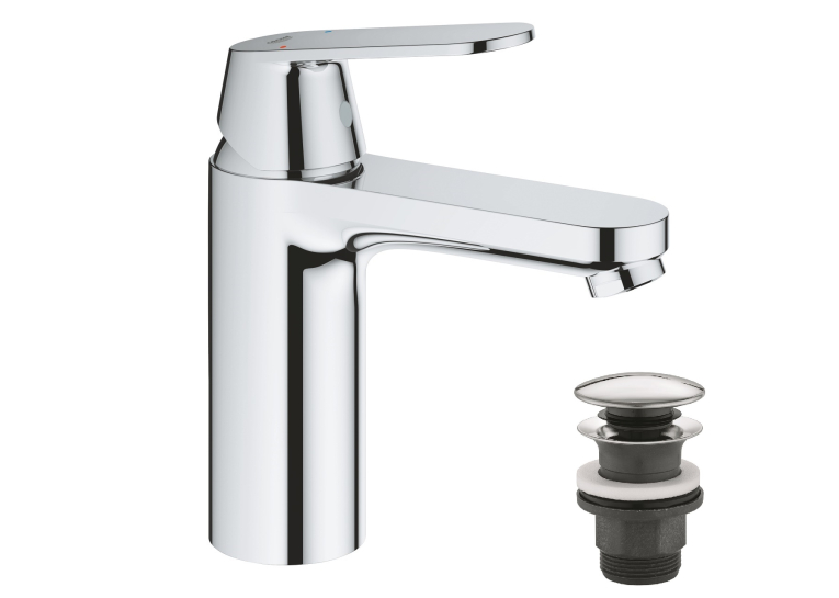 Одноважільний змішувач для раковини Grohe Eurosmart Cosmopolitan M-Size нажимний донний клапан (23926000)