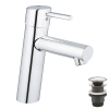 Однорычажный смеситель для раковины Grohe Concetto M-Size + нажимной донный клапан (23932001)