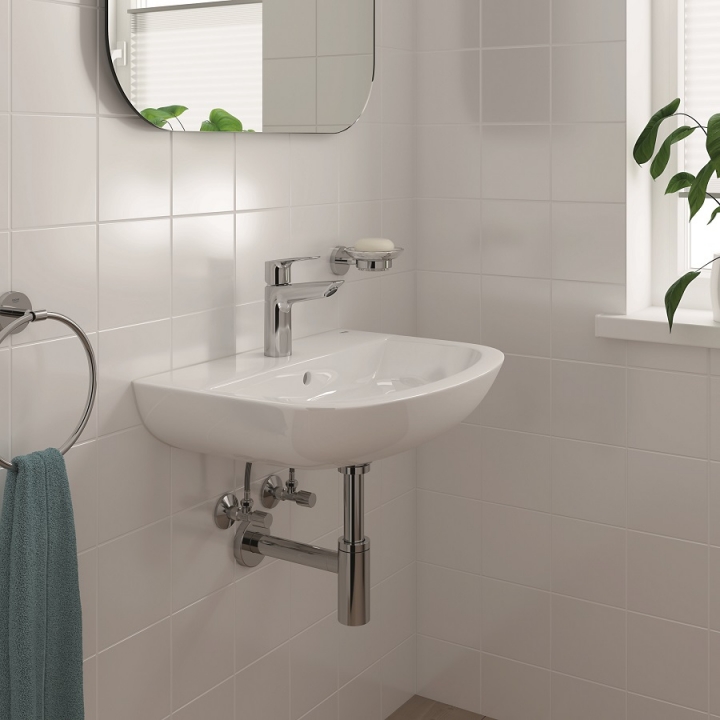 Одноважільний змішувач для раковини Grohe BauLoop New S-Size + нажимний донний клапан (23883001)
