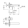 Змішувач для раковини на 2 отвори Grohe Eurosmart M-Size (293382433)
