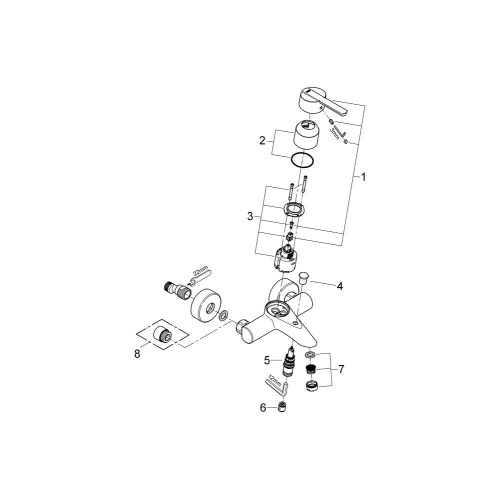 Однорычажный смеситель для ванны Grohe Feel(32269000)