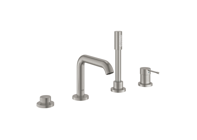 Одноважільний змішувач для ванни на 4 отвори Grohe Essence (25251DC1) Сталь