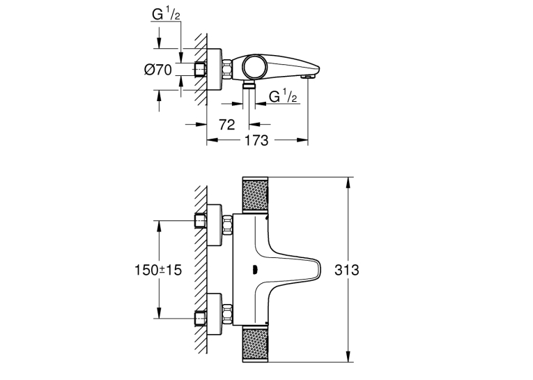 Термостат для ванни Grohe Grohtherm 1000 Performance (34830000)