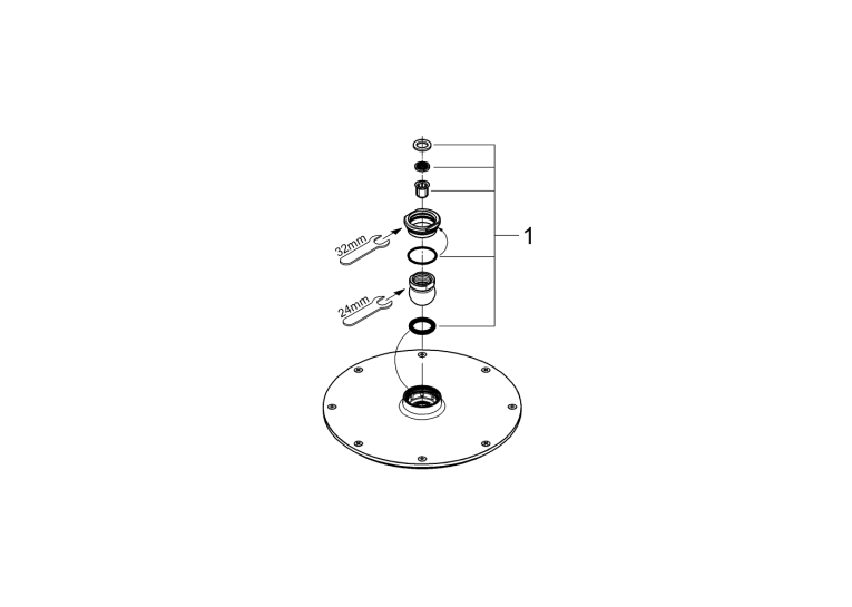 Верхній душ Grohe Rainshower Cosmopolitan 210 із 1 режимом струменю (28368LS0)