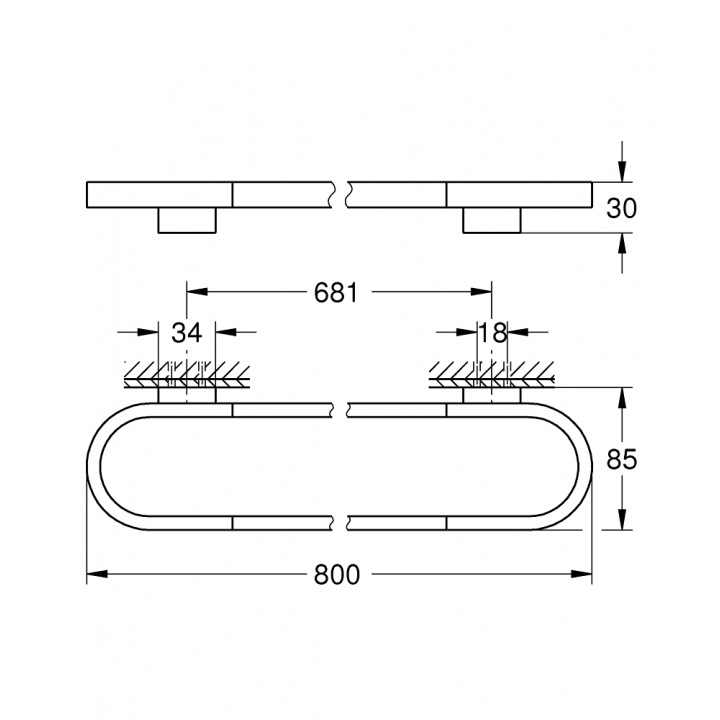 Держатель для банного полотенца Grohe Selection (41058000)