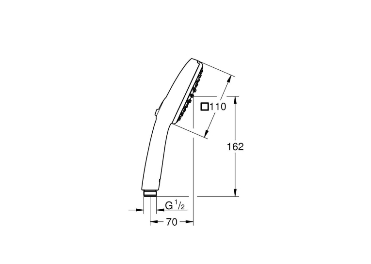 Ручной душ Grohe Tempesta Cube 110 2 режима струи (267462433)