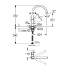 Одноважільний змішувач для мийки Grohe BauCurve (31536001)