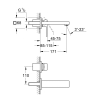 Смеситель для раковины Grohe Eurocube на 2 отверстия S-Size (19895000)