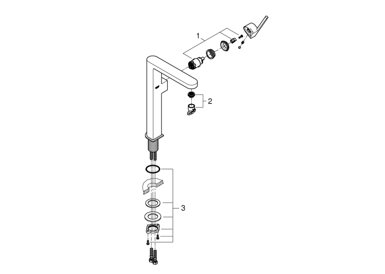 Однорычажный смеситель для раковины, Grohe Plus XL-Size (32618003)