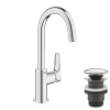 Одноважільний змішувач для раковини Grohe Eurosmart New L-Size + натискний донний клапан (23970003)
