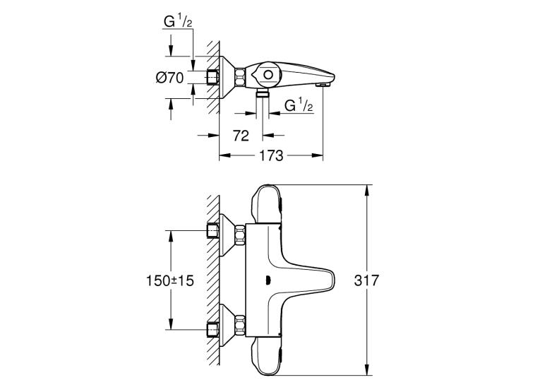 Термостат для ванни Grohe Grohtherm 1000 (34816003)