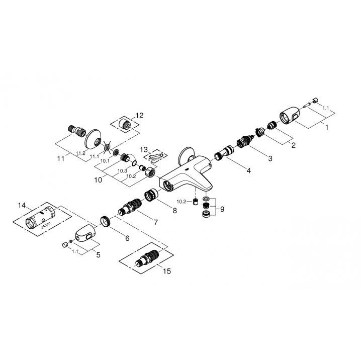 Термостат для ванны Grohe Grohtherm 1000 (34816003)