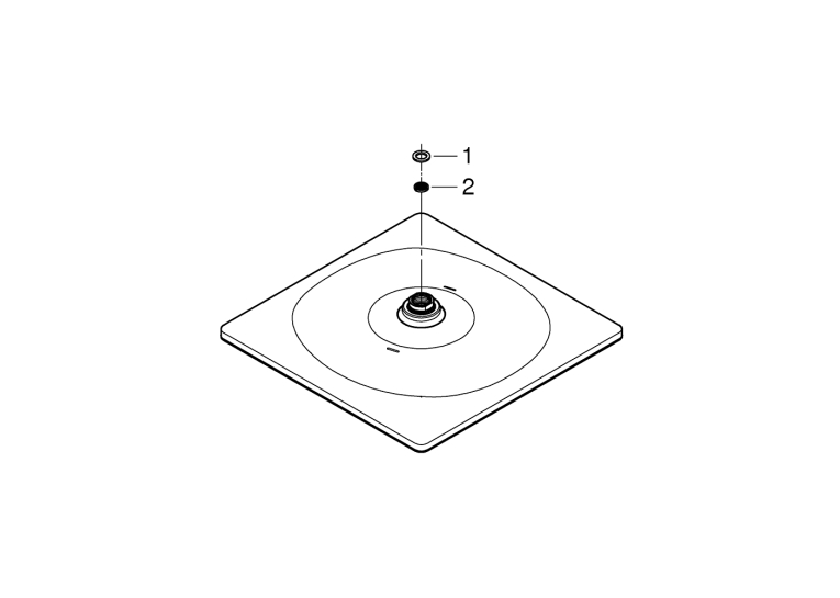 Верхний душ Grohe Rainshower 310 Mono Cube, 1 режим струи (26567LS0)