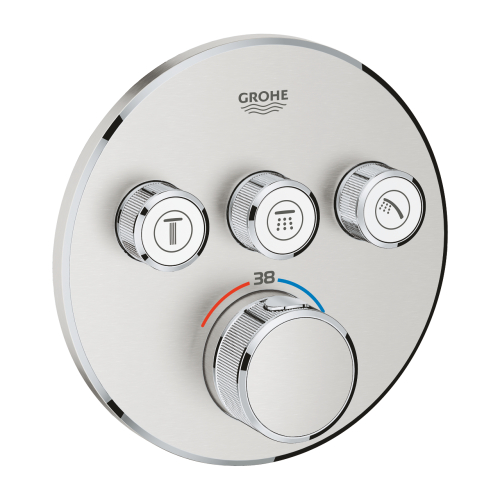 Термостат прихованого Grohe Grohtherm SmartControl монтажу на 3 виходи (29121DC0) Сталь