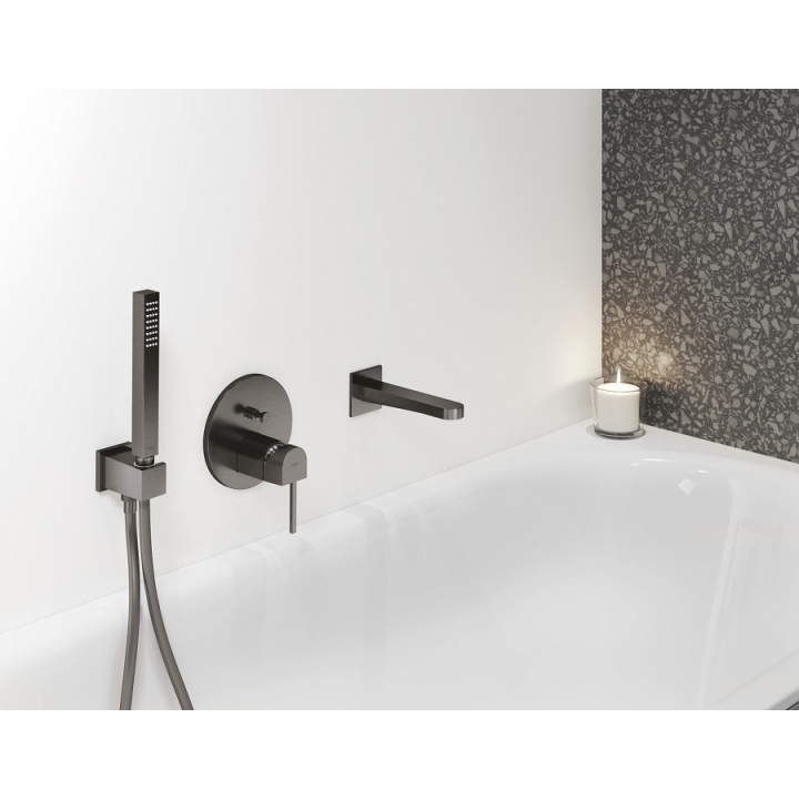 Однорычажный смеситель Grohe Plus с переключателем на 2 положения (24060AL3) Графит матовый