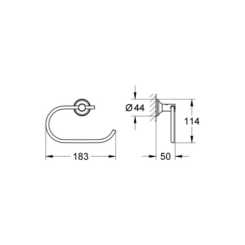 Держатель для туалетной бумаги Grohe Essentials Authentic (40657001)
