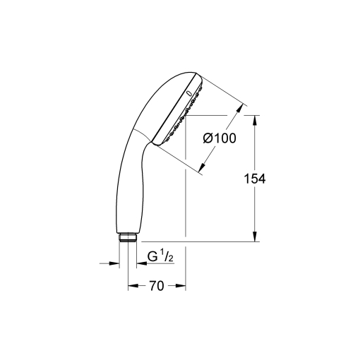 Ручной душ Grohe QuickFix Vitalio Start 100 1 режим струи (27941000)