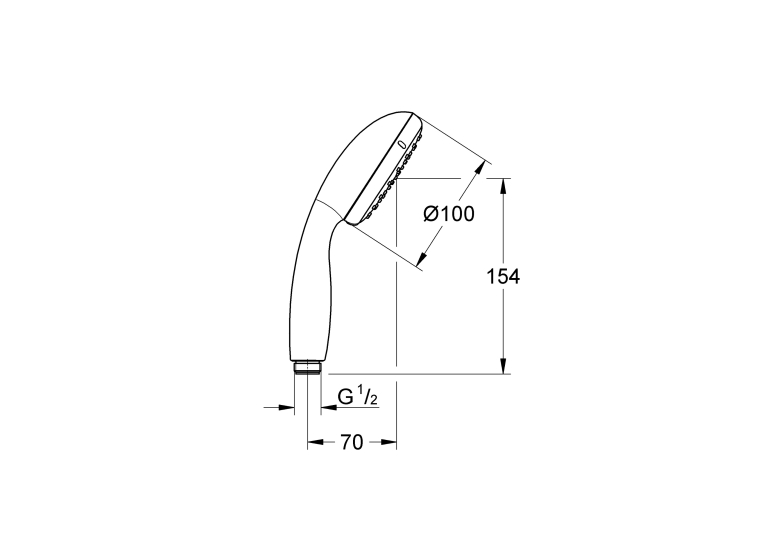 Ручний душ Grohe QuickFix Vitalio Start 100 1 режим струменю (27941000)