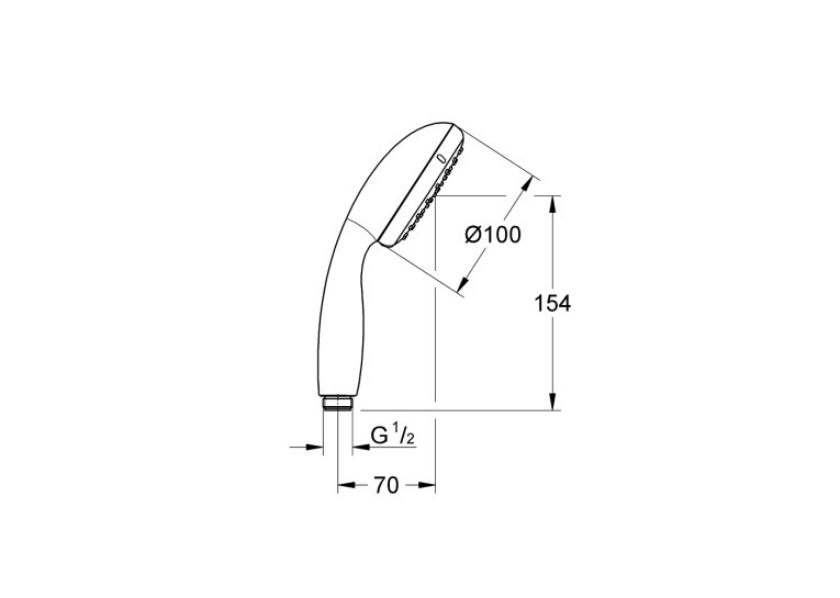 Ручний душ Grohe QuickFix Vitalio Start 100 1 режим струменю (27941000)