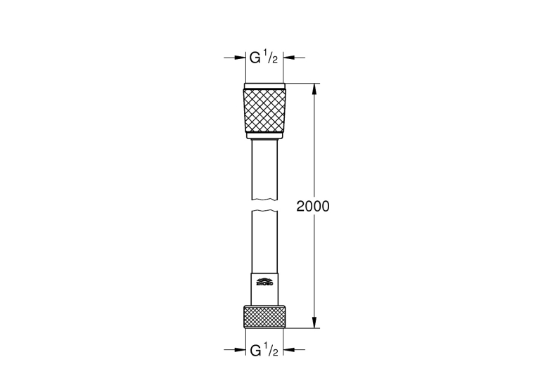 Душовий шланг Grohe Rotaflex 2000 мм (28413002)