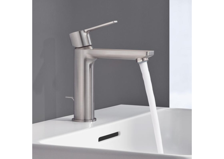 Одноважільний змішувач для раковини Grohe Lineare S-Size (32114DC1) Сталь