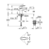 Однорычажный смеситель для раковины Grohe BauEdge New S-Size + нажимной донный клапан (23895001)
