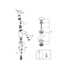 Однорычажный смеситель для раковины Grohe BauEdge New S-Size + нажимной донный клапан (23895001)
