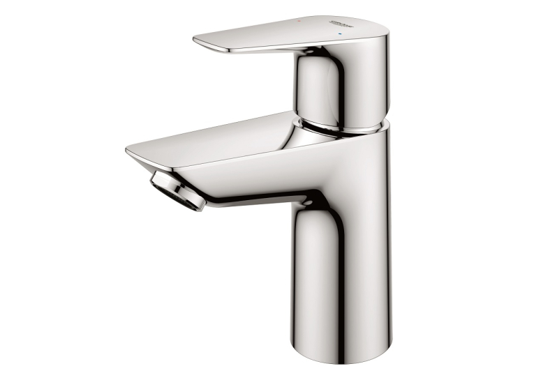 Однорычажный смеситель для раковины Grohe BauEdge New S-Size + нажимной донный клапан (23895001)