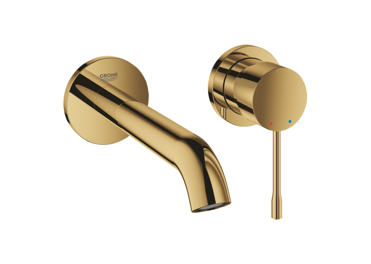 Змішувач для раковини Grohe Essence на 2 отвори M-Size (19408GL1). Золото