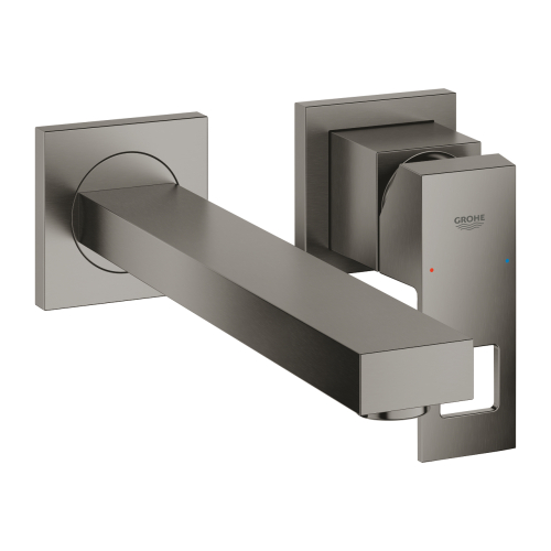 Змішувач для раковини Grohe Eurocube на 2 отвори M-Size (23447AL0) Графіт матовий
