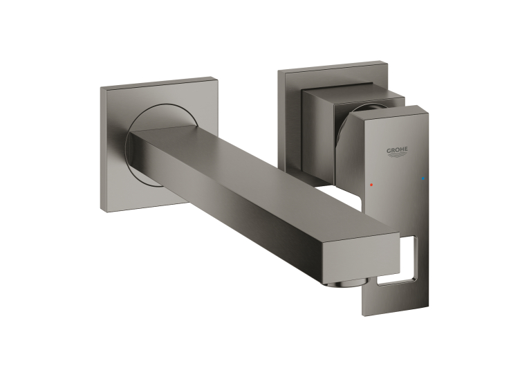 Змішувач для раковини Grohe Eurocube на 2 отвори M-Size (23447AL0) Графіт матовий
