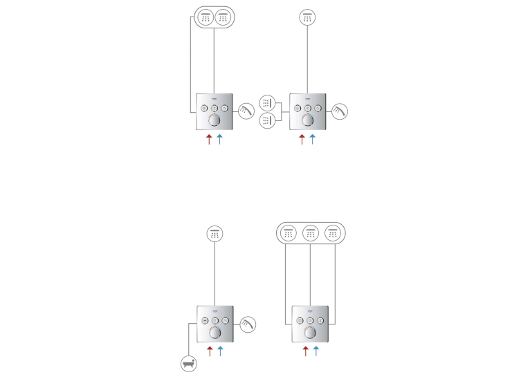 Змішувач прихованого монтажу Grohe SmartControl з 3 кнопками керування (29146000)