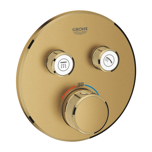 Термостат прихованого монтажу Grohe Grohtherm SmartControl з 2 кнопками управління (29119GN0) Золото матове