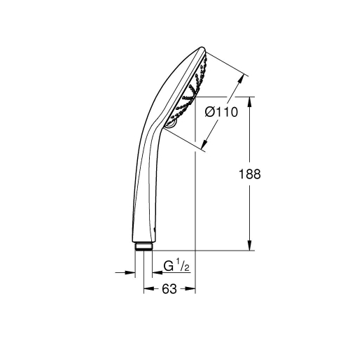 Ручной душ Grohe Euphoria 110 Massage 3 режима струи (27239000)