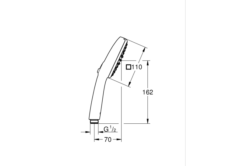 Ручний душ Grohe Tempesta Cube 110 2 режими струменю (26902003)