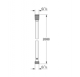 Металлический душевой шланг Grohe VitalioFlex Metal Long-Life 2000 (22103000)