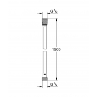 Душевой шланг Grohe Silverflex TwistStop 1500мм (28364001)