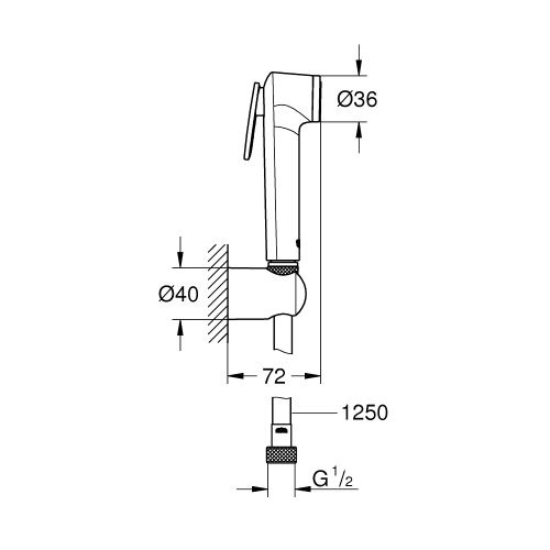 Душевой набор Grohe Vitalio Trigger Spray 30 1 режим струи (26175001)